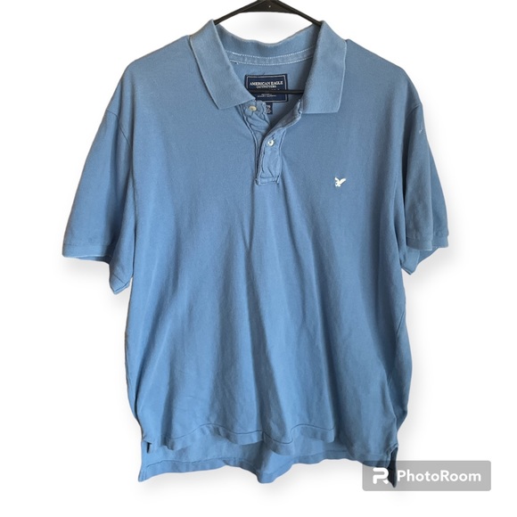 American Eagle Outfitters Polo Mens XL Blue Button Up With Collar Work Casual - Picture 1 of 13
